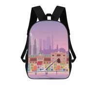 sinyumoney Mochila Escolar Infantil Impresa En 3D Buenos Aires Travel Print Para Niños, Mochila De Viaje De Alta Capacidad, Mochila Informal Para Niños 17inch