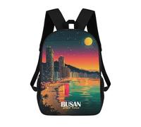 sinyumoney Mochila Escolar Infantil Impresa En 3D Busan South Korea Night Cityscape Para Niños, Mochila De Viaje De Alta Capacidad, Mochila Informal Para Niños 17inch