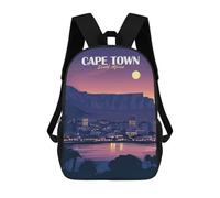 sinyumoney Mochila Escolar Infantil Impresa En 3D Cape Town South Africa Cityscape Mochila Mochilas Deportivas Para Niños Y Niñas Mochila De Moda 17inch
