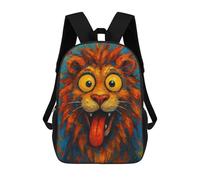 sinyumoney Mochila Escolar Infantil Impresa En 3D Cartoon Lion with Tongue Out Painting Mochila Mochilas Deportivas Para Niños Y Niñas Mochila De Moda 17inch