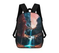 sinyumoney Mochila Escolar Infantil Impresa En 3D Cascading Waterfall Canyon Mochilas Para Libros Mochilas Escolares De Viaje De Alta Capacidad Para Niños/estudiantes/adultos 17inch