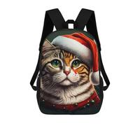 sinyumoney Mochila Escolar Infantil Impresa En 3D Cat Christmas Mochila Mochilas Deportivas Para Niños Y Niñas Mochila De Moda 17inch