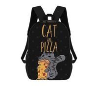 sinyumoney Mochila Escolar Infantil Impresa En 3D Cat Pizza Mochilas De Moda Informales Mochilas Infantiles Mochila Informal Para Exteriores Bolsas De Viaje Bonitas 17inch