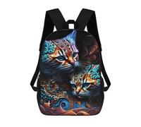 sinyumoney Mochila Escolar Infantil Impresa En 3D Cats Vivid And Colorful Mochila De Viaje De Alta Capacidad Para Libros Mochilas De Moda Para Niños Mochila Escolar Informal 17inch