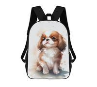 sinyumoney Mochila Escolar Infantil Impresa En 3D Cavalier King Watercolor Para Niños Mochilas De Viaje De Alta Capacidad Bolsas Para Libros Mochila Escolar Infantil Mochila 17inch