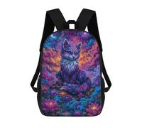 sinyumoney Mochila Escolar Infantil Impresa En 3D Celestial Fox in Lotus Garden Mochilas Para Libros Mochilas Escolares De Viaje De Alta Capacidad Para Niños/estudiantes/adultos 17inch