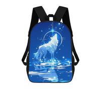 sinyumoney Mochila Escolar Infantil Impresa En 3D Celestial Wolf Mochila Mochilas Deportivas Para Niños Y Niñas Mochila De Moda 17inch