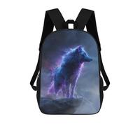 sinyumoney Mochila Escolar Infantil Impresa En 3D Celestial Wolf on Mountain Peak Mochila Mochilas Deportivas Para Niños Y Niñas Mochila De Moda 17inch