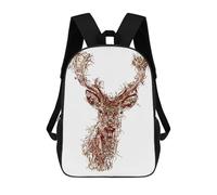sinyumoney Mochila Escolar Infantil Impresa En 3D Charming Deer Horns Mochila De Viaje De Alta Capacidad Para Libros Mochilas De Moda Para Niños Mochila Escolar Informal 17inch