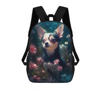 sinyumoney Mochila Escolar Infantil Impresa En 3D Chihuahua Dog Fairy Tale Mochilas Para Libros Mochilas De Viaje Informales Mochila De Gran Capacidad Para Niños 17inch