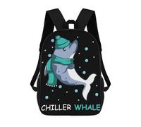 sinyumoney Mochila Escolar Infantil Impresa En 3D Chiller Whale Funny Person Para Niños, Mochila De Viaje De Alta Capacidad, Mochila Informal Para Niños 17inch