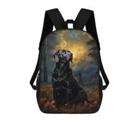 sinyumoney Mochila Escolar Infantil Impresa En 3D Chocolate Labrador at Nigh Mochila De Viaje De Alta Capacidad Para Libros Mochilas De Moda Para Niños Mochila Escolar Informal 17inch
