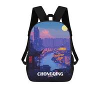 sinyumoney Mochila Escolar Infantil Impresa En 3D Chongqing China Cityscape at Night Mochilas De Moda Informales Mochilas Infantiles Mochila Informal Para Exteriores Bolsas De Viaje Bonitas 17inch