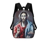 sinyumoney Mochila Escolar Infantil Impresa En 3D Christ Blessing Mochila Mochilas Deportivas Para Niños Y Niñas Mochila De Moda 17inch