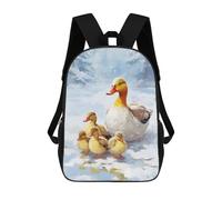 sinyumoney Mochila Escolar Infantil Impresa En 3D Christmas Duck Family Para Niños, Mochila De Viaje De Alta Capacidad, Mochila Informal Para Niños 17inch