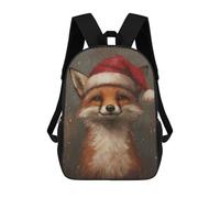 sinyumoney Mochila Escolar Infantil Impresa En 3D Christmas Fox Mochila De Viaje De Alta Capacidad Para Libros Mochilas De Moda Para Niños Mochila Escolar Informal 17inch