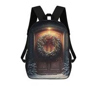 sinyumoney Mochila Escolar Infantil Impresa En 3D Christmas Wreath Mochila Mochilas Deportivas Para Niños Y Niñas Mochila De Moda 17inch