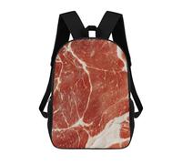 sinyumoney Mochila Escolar Infantil Impresa En 3D Close-up of Raw Meat Para Niños Mochilas De Viaje De Alta Capacidad Bolsas Para Libros Mochila Escolar Infantil Mochila 17inch