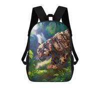 sinyumoney Mochila Escolar Infantil Impresa En 3D Clouded Leopard in Jungle Mochilas Para Libros Mochilas De Viaje Informales Mochila De Gran Capacidad Para Niños 17inch