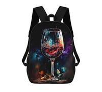 sinyumoney Mochila Escolar Infantil Impresa En 3D Cocktail Drink Mochila Escolar Infantil Mochilas De Viaje Mochilas De Moda Mochilas De Gran Capacidad 17inch
