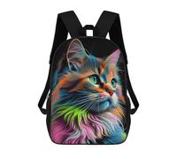 sinyumoney Mochila Escolar Infantil Impresa En 3D Colorful Abstract Cat Art-12 Mochila Escolar Infantil Mochilas De Viaje Mochilas De Moda Mochilas De Gran Capacidad 17inch