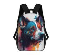 sinyumoney Mochila Escolar Infantil Impresa En 3D Colorful Abstract Dog Art-2 Mochila Mochilas Deportivas Para Niños Y Niñas Mochila De Moda 17inch