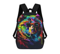 sinyumoney Mochila Escolar Infantil Impresa En 3D Colorful Bear Art Print-1 17inch Para Niños, Mochila De Viaje De Alta Capacidad, Mochila Escolar De Moda Para Niños