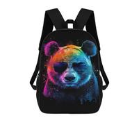 sinyumoney Mochila Escolar Infantil Impresa En 3D Colorful Bear with Sunglasses 17inch Para Niños, Mochila De Viaje De Alta Capacidad, Mochila Escolar De Moda Para Niños