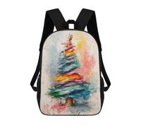 sinyumoney Mochila Escolar Infantil Impresa En 3D Colorful Christmas Tree Mochila Mochilas Deportivas Para Niños Y Niñas Mochila De Moda 17inch