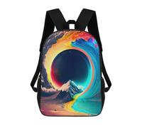 sinyumoney Mochila Escolar Infantil Impresa En 3D Colorful Cosmic Portal -1 Mochila Escolar Infantil Mochilas De Viaje Mochilas De Moda Mochilas De Gran Capacidad 17inch