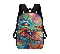 sinyumoney Mochila Escolar Infantil Impresa En 3D Colorful Dragon Artwork -7 Mochilas Para Libros Mochilas Escolares De Viaje De Alta Capacidad Para Niños/estudiantes/adultos 17inch