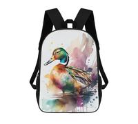 sinyumoney Mochila Escolar Infantil Impresa En 3D Colorful Duck Watercolor Art Print-1 Mochilas De Moda Informales Mochilas Infantiles Mochila Informal Para Exteriores Bolsas De Viaje Bonitas 17inch