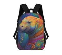 sinyumoney Mochila Escolar Infantil Impresa En 3D Colorful Elephant Portrait Mochilas De Viaje De Alta Capacidad Para Niños Mochilas De Libros De Moda Mochila Escolar Infantil 17inch
