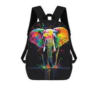 sinyumoney Mochila Escolar Infantil Impresa En 3D Colorful Elephant Splash Mochilas De Moda Informales Mochilas Infantiles Mochila Informal Para Exteriores Bolsas De Viaje Bonitas 17inch