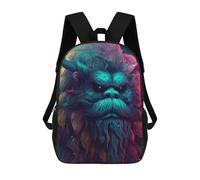 sinyumoney Mochila Escolar Infantil Impresa En 3D Colorful Fantasy Beast Portrait Mochila Mochilas Deportivas Para Niños Y Niñas Mochila De Moda 17inch