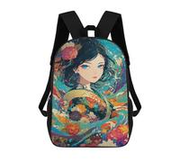 sinyumoney Mochila Escolar Infantil Impresa En 3D Colorful Floral Fantasy Artwork 17inch Para Niños, Mochila De Viaje De Alta Capacidad, Mochila Escolar De Moda Para Niños