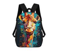 sinyumoney Mochila Escolar Infantil Impresa En 3D Colorful Giraffe Art Print-1 17inch Para Niños, Mochila De Viaje De Alta Capacidad, Mochila Escolar De Moda Para Niños