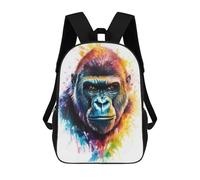sinyumoney Mochila Escolar Infantil Impresa En 3D Colorful Gorilla Portrait Mochilas De Moda Informales Mochilas Infantiles Mochila Informal Para Exteriores Bolsas De Viaje Bonitas 17inch