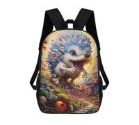 sinyumoney Mochila Escolar Infantil Impresa En 3D Colorful Hedgehog Fantasy Land Mochilas De Viaje De Alta Capacidad Para Niños Mochilas De Libros De Moda Mochila Escolar Infantil 17inch