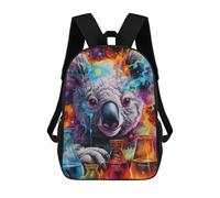 sinyumoney Mochila Escolar Infantil Impresa En 3D Colorful Koala with Chemical Bottles Mochilas Para Libros Mochilas Escolares De Viaje De Alta Capacidad Para Niños/estudiantes/adultos 17inch