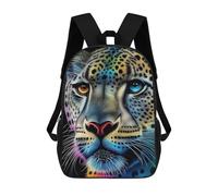 sinyumoney Mochila Escolar Infantil Impresa En 3D Colorful Leopard Portrait-9 Mochilas Para Libros Mochilas Escolares De Viaje De Alta Capacidad Para Niños/estudiantes/adultos 17inch