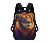 sinyumoney Mochila Escolar Infantil Impresa En 3D Colorful Lion Portrait Artwork 17inch Para Niños, Mochila De Viaje De Alta Capacidad, Mochila Escolar De Moda Para Niños