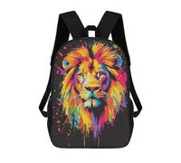 sinyumoney Mochila Escolar Infantil Impresa En 3D Colorful Lion Portrait Mochilas De Moda Informales Mochilas Infantiles Mochila Informal Para Exteriores Bolsas De Viaje Bonitas 17inch