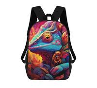 sinyumoney Mochila Escolar Infantil Impresa En 3D Colorful Lizard Artwork Para Niños Mochilas De Viaje De Alta Capacidad Bolsas Para Libros Mochila Escolar Infantil Mochila 17inch