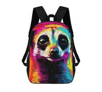 sinyumoney Mochila Escolar Infantil Impresa En 3D Colorful Meerkat Art Print Para Niños Mochilas De Viaje De Alta Capacidad Bolsas Para Libros Mochila Escolar Infantil Mochila 17inch
