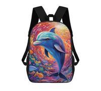 sinyumoney Mochila Escolar Infantil Impresa En 3D Colorful Ocean Wave Para Niños Mochilas De Viaje De Alta Capacidad Bolsas Para Libros Mochila Escolar Infantil Mochila 17inch