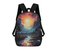 sinyumoney Mochila Escolar Infantil Impresa En 3D Colorful Of Nature Retro Mochilas Para Libros Mochilas De Viaje Informales Mochila De Gran Capacidad Para Niños 17inch