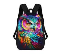 sinyumoney Mochila Escolar Infantil Impresa En 3D Colorful Owl Artwork Mochila Mochilas Deportivas Para Niños Y Niñas Mochila De Moda 17inch