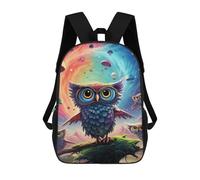 sinyumoney Mochila Escolar Infantil Impresa En 3D Colorful Owl Fantasy Scene Para Niños Mochilas De Viaje De Alta Capacidad Bolsas Para Libros Mochila Escolar Infantil Mochila 17inch