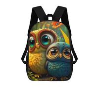 sinyumoney Mochila Escolar Infantil Impresa En 3D Colorful Owls in Nature Mochila Mochilas Deportivas Para Niños Y Niñas Mochila De Moda 17inch